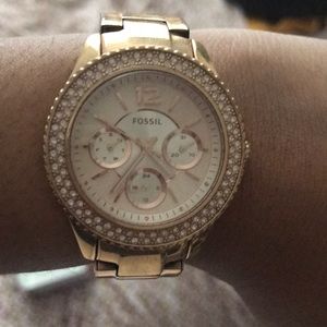Rose Gold Fossil Watch